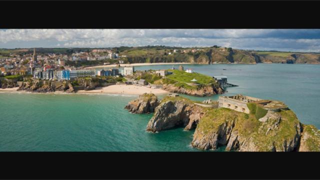 Apartment 3 Waterstone House - Sea Front Apartment, Hot Tub Tenby Exteriér fotografie